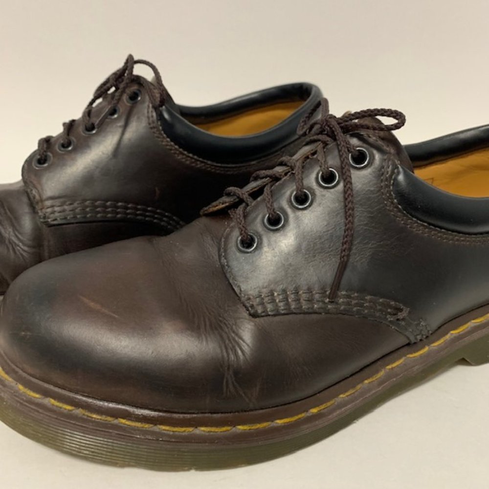 Doc Dr. Martens 5 Eye Padded Collar Oxford Gouche Crazy Horse US 11 - Picture 2 of 8
